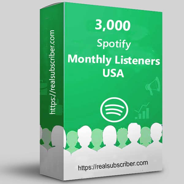 Buy 3000 Spotify monthly listeners USA