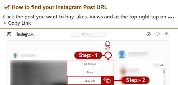 How to copy Instagram Post URL